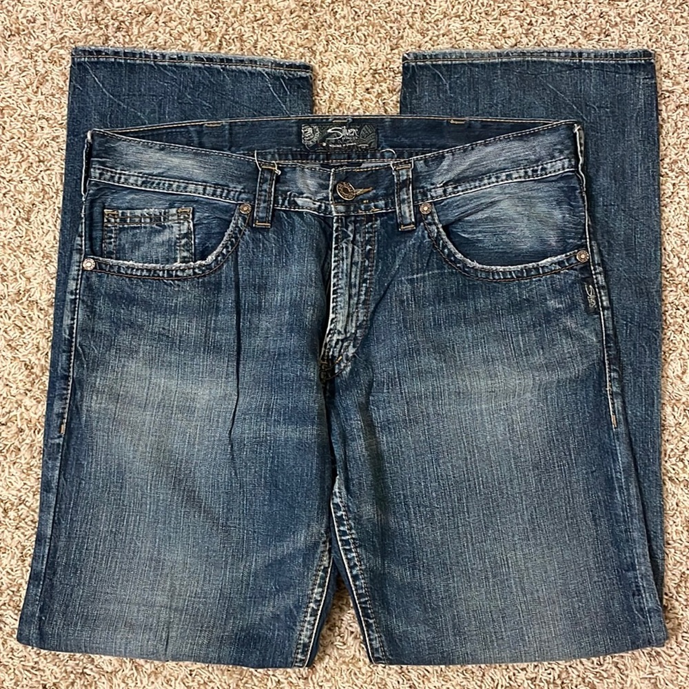 Silver mens jeans - very lightweight denim. Great condition- size W 36 x L 34